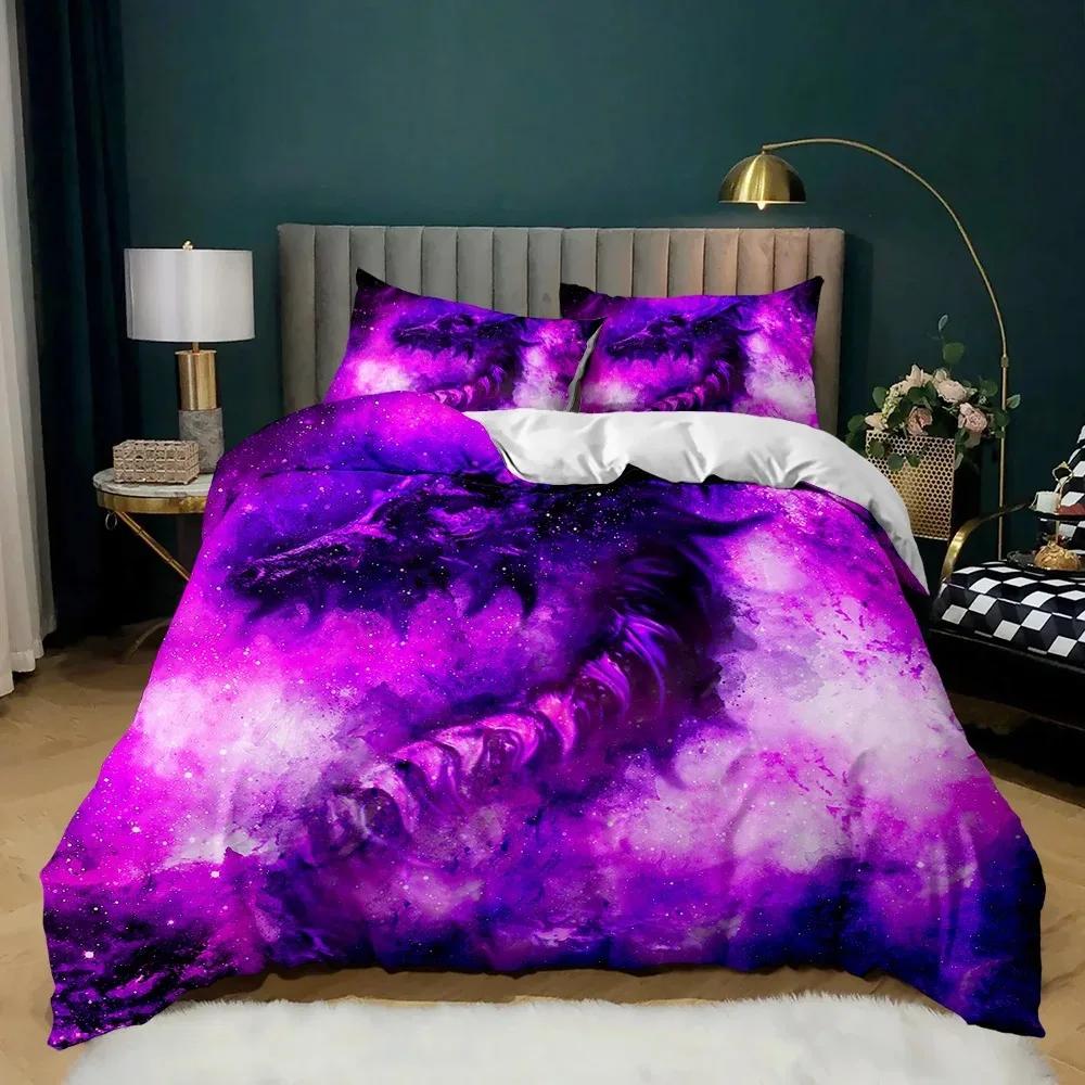 Dragon Head 3D Duvet Cover Set for Bedroom Decor Dragon Bedding Sets King Queen Size Bed Set Home Textiles Bedclothes