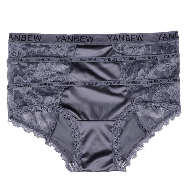 Yan Beiwei Women's Lightweight Satin Lace Panties - Soft, Breathable, Sexy, Charming Abstinent Style 401