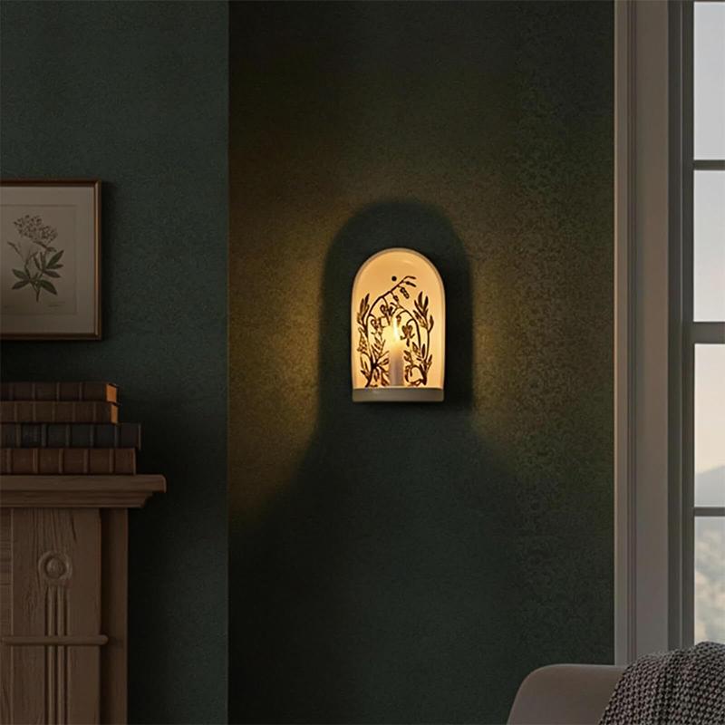 Sacred Wall Niche Collection - Handmade Wall Altar With Candle Holder & Jewelry Tray, Decorative Alcove Shelf For Meditation Dis