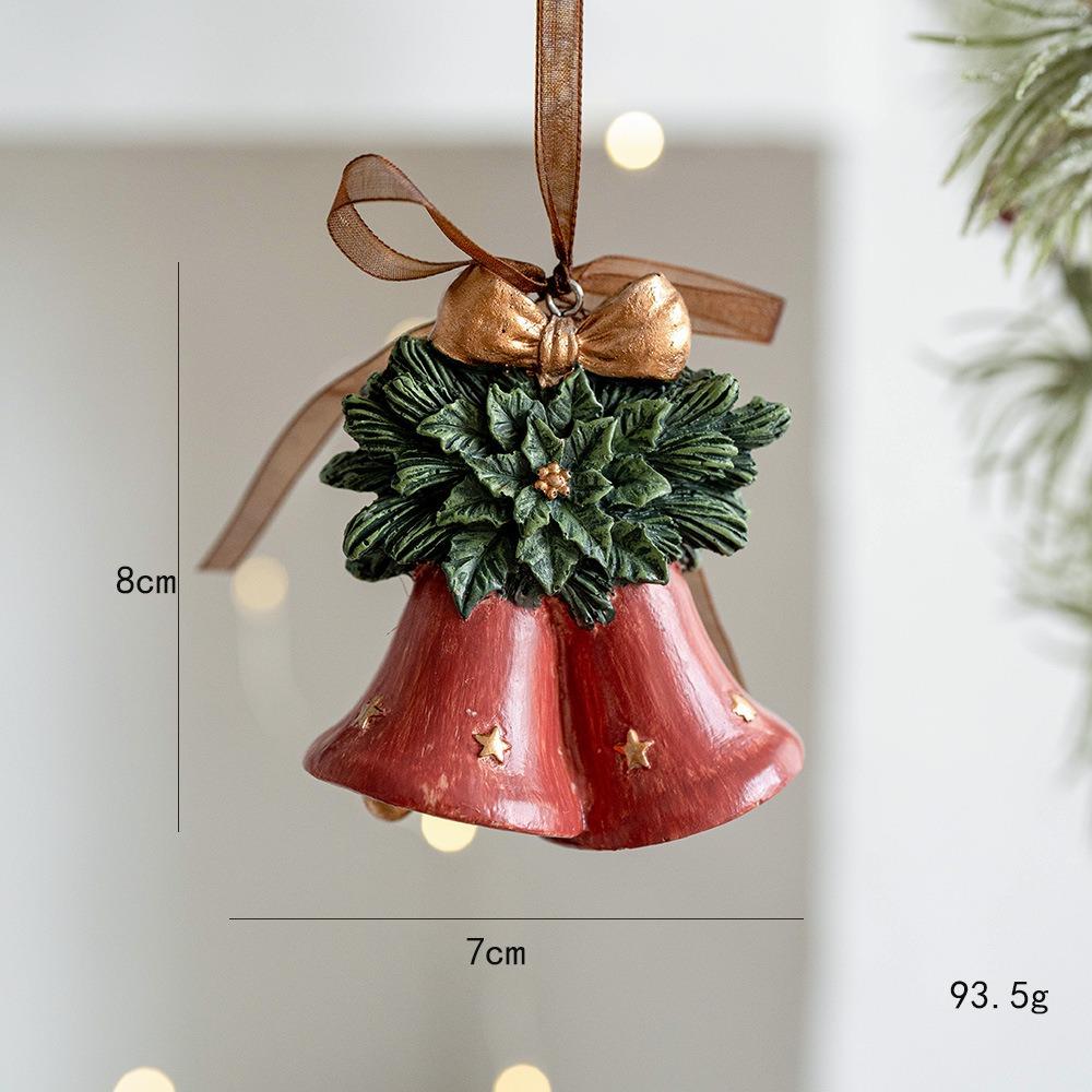 Resin Christmas Tree Decoration DIY Decor Painted Ornaments Christmas Resin Pendant  New Year Party