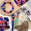39Pcs Independence Day Series Silicone Beads Set DIY Beaded Necklace Bracelet Decoration Pen Jewelry Pendant Etc. Holiday Birthday Gift