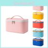 820 Modern Simple Cube Style Pu Portable Cosmetic Bag Skincare Storage Pouch