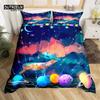 Deer Animal Duvet Cover Set Twin Queen Size Butterfly Flowers Bedding Set Microfiber Moon Galaxy Comforter Cover For Girls Teens