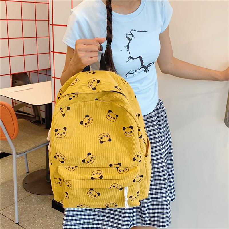 Schoolbag New Lightweight Versatile School Bag Cute Printed Casual School Student Backpack Large Capacity Trend Travel Backpack