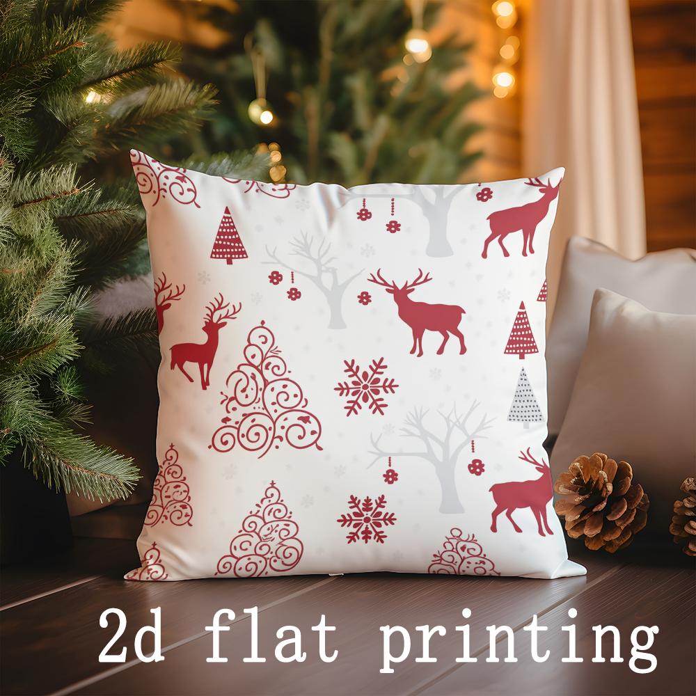 Dekokissenbezüge mit Weihnachtsmotiv, Muster, Kissenbezug, geeignet für Sofa, Schlafzimmer, Auto-Kissenbezug