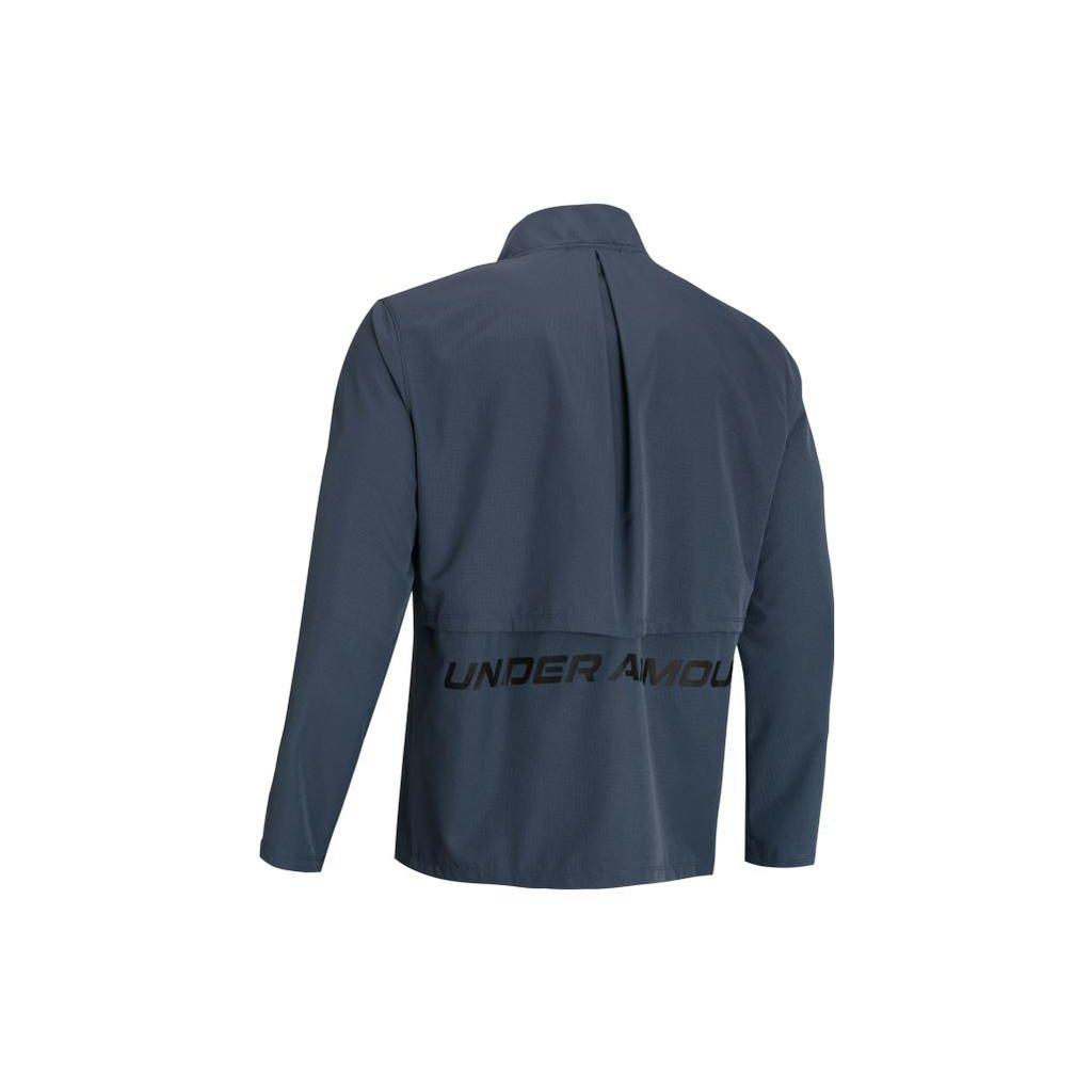 Under Armour Sun Protection Series Letter Logo Print Running Jacket Men Jacket Grey 1376797-044