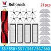 עבור אביזרים לשואב אבק Roborock S5 S50 S51 S55 S6 S60 S6 Pure: מסנן HEPA, מטלית מיקרופייבר, מברשת צדית, מברשת ראשית, חלקי חילוף