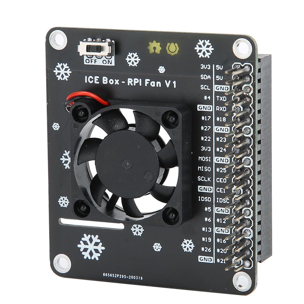 

Вентилятор охлаждения светодиодный светильник компьютерный аксессуар для Raspberry Pi 4B 3B GPIO плата расширения