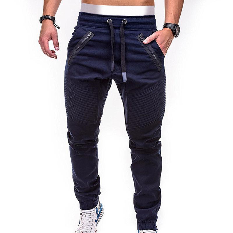 Men's 2020 Casual Drawstring Elastic Waist Striped Jogger Cargo Pants