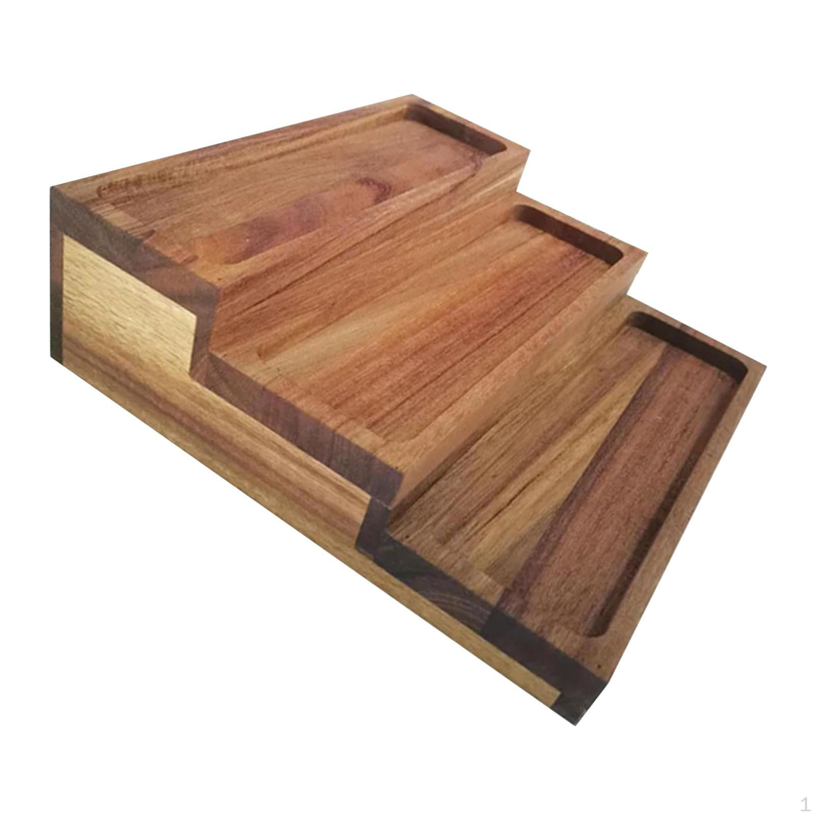 

3 Tier Spice Rack Stability Wood for Pantry Cabinet Cupboard Kitchen