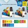 Fan-shaped Solid Watercolors: 24, 36, or 42 Gouache Colors for Students & Beginners