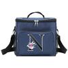 Insulated Lunch Bags Cooler Box Thermal Organizer Handbag for Student Waterproof Camping Storage Boxes Whitemarble Pattern
