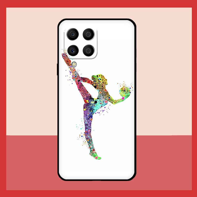 Gymnastics Watercolor Printing Case For Samsung Galaxy M56 M12 M06 M32 M52 M35 M55 M15 M11 M13 M14 M16 M36 M31 M53 M34 M54