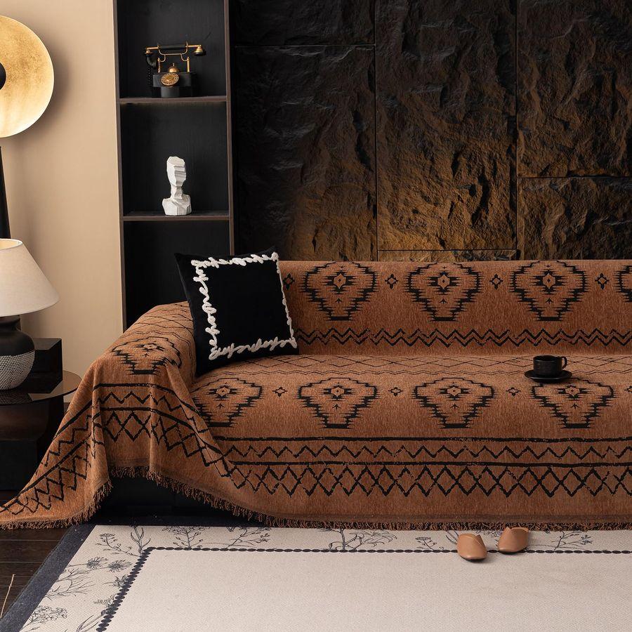 

Bohemian Sofa Covers Chenille Couch Cover for Sectional Couch, Soft Non Slip Couch Covers for 3 Cushion Sofa Breathable Sofa Fur белый