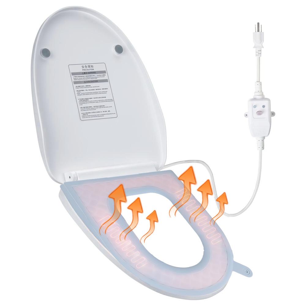 Beheizter Toilettensitz universal U-förmig intelligent konstante Temperatur Toilettensitz Sitz elektrische Heizung Silikon Toilettensitz Sitz