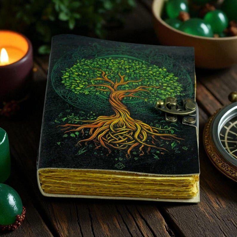 Tree of Life Leather Grimoire:  Book of Shadows