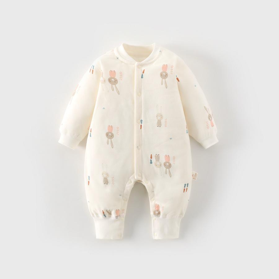 

Newborn Pure Cotton Quilted Baby Bodysuit & Jumpsuit: 0-1 Year, Spring to Winter Pajamas 66