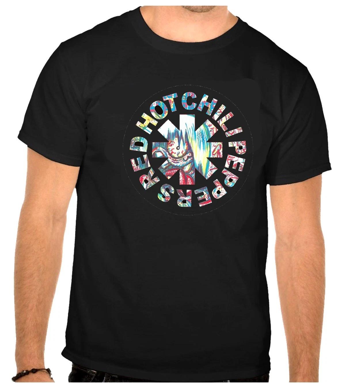 

RED HOT CHILI PEPPERS Rock Music Logo Black T-Shirt -1202- XL