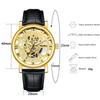 (Kung Pao Chicken)Fashion Men's Leather Alloy Watches Quartz Wrist Watch Business Watches