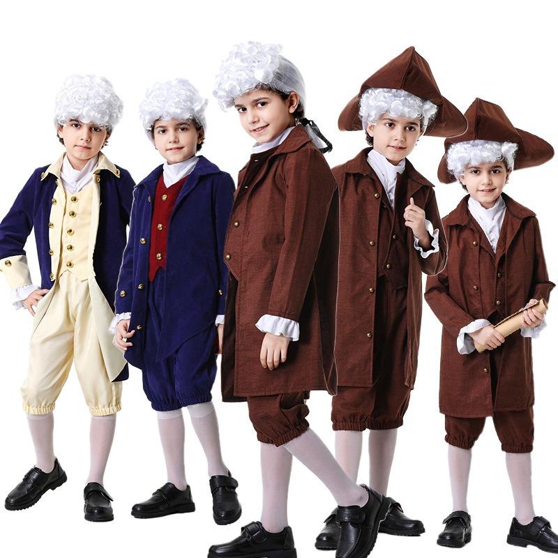 Halloween medieval new parent-child clothing lace sleeve luxury performance clothing