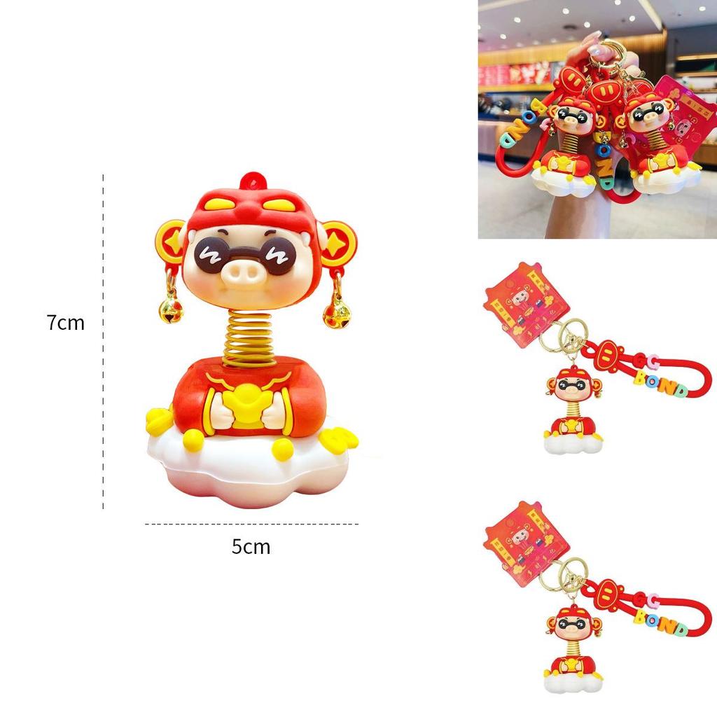 Gg Bond Cartoon Keychain With Resin Material For Lucky Key Accessory
