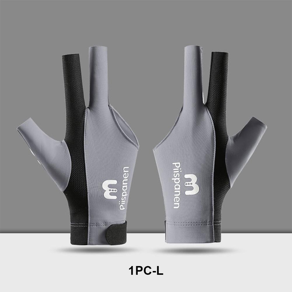 1PC Three-Finger Billiard Gloves Stitching Design Breathable Non-Slip Self-Adhesive Cloth Fixed Gloves Billiard Supplies