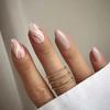 Unghii Detașabile Culoare Migdal Nud - Set de 24 de Piese Versatil în Stil European și American.