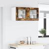 Wall Mounted Cabinet with Door 2 Pcs Smoked Oak 40 X 31 X 40 Cm