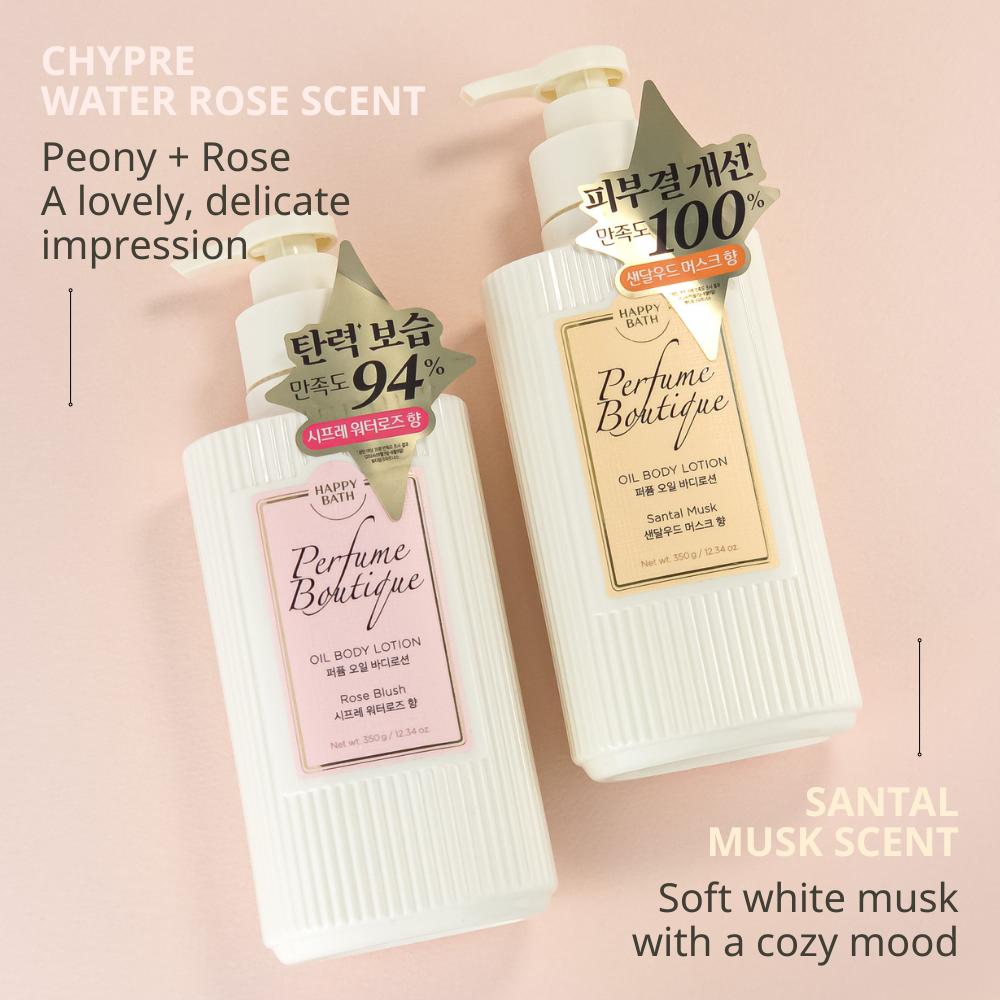 HAPPY BATH Parfém Boutique Oil tělové mléko 350ml 2Typ