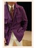 Ruishen Italian Retro Suede Plush Jacket - Autumn/Winter Casual Business Outerwear