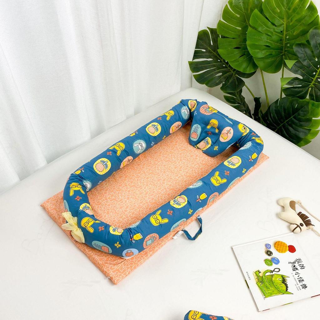 Vikbar Bionisk Bärbar Babysäng: Tvättbart Nyfött Sovbo av Ren Bomull