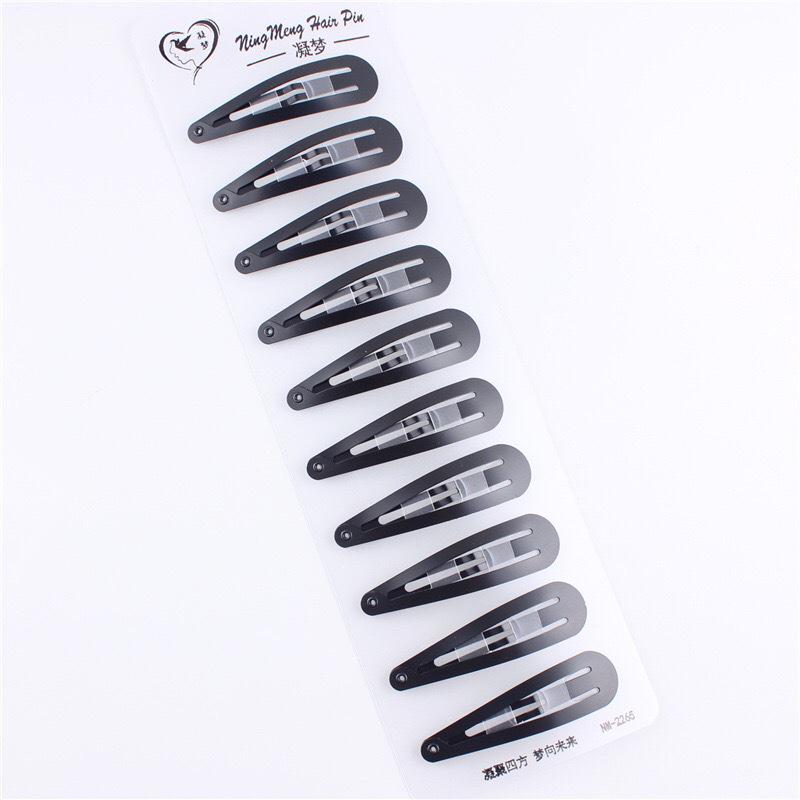 Korean Style Alloy Hair Clips - Women's Simple Black BB Clips, Hairpins & Small Hair Bun Accessories