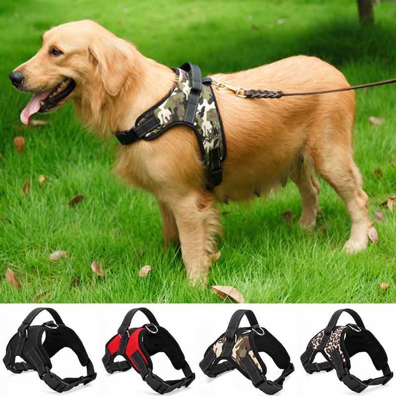 Arnés reflectante duradero para perros, arnés ajustable para perros grandes, arnés para pasear mascotas para perros pequeños, medianos y grandes, pitbull