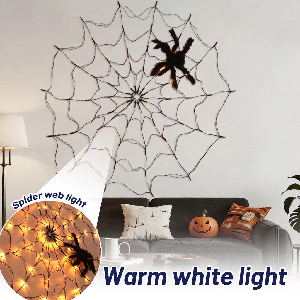 Spider -Web Lights Halloween Decorative Lights LED Atmosphere Decoration