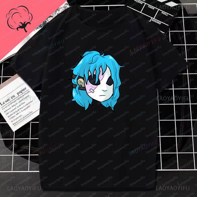 T-shirt Stampata Anime Sally Face Vintage Haruku T-shirt Unisex Donna Top di Cotone di Alta Qualità Manica Corta Goth Ropa Hombre