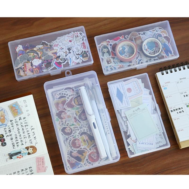 Multifunctional Storage Organizers Sticker Holders Sorting Box Sticker Storage Box Small Plastic Storage Container