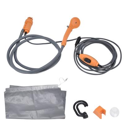 Kamp Duşu DC12V Taşınabilir Yüksek Esneklik Dayanıklı Plastik Kauçuk Ergonomik Tasarım Kolay