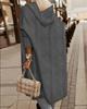 Trench da Donna con Cappuccio a Maglia Intrecciata - Lunghezza Media, Stile Europeo & Americano