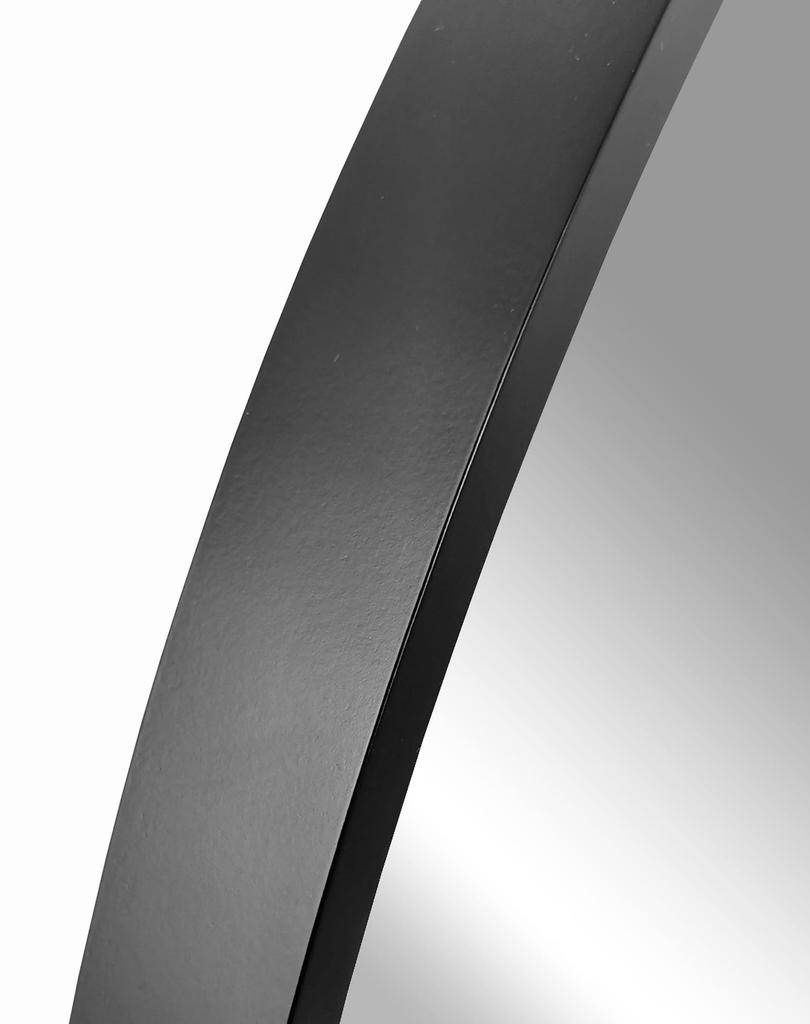 Lustro Okrągłe Drewniane Loftowe 60 Cm Czarne Bd Art