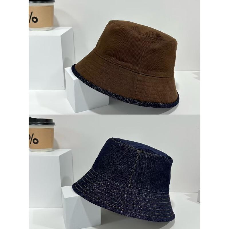 

Двусторонняя джинсовая панама, легкая доска, шляпа от солнца, женская, с чувством отдыха, шляпа-ведро, защита от солнца, шляпа от солнца темно-коричневого
