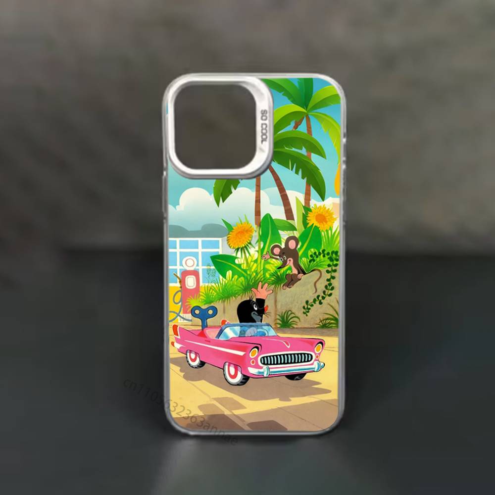 

Cartoon L-Little Mole phone Case for iPhone 17 11 12 Pro Max Plus Mini Air SE 16e 14 15 16 13 Soft Shell iPhone17promax