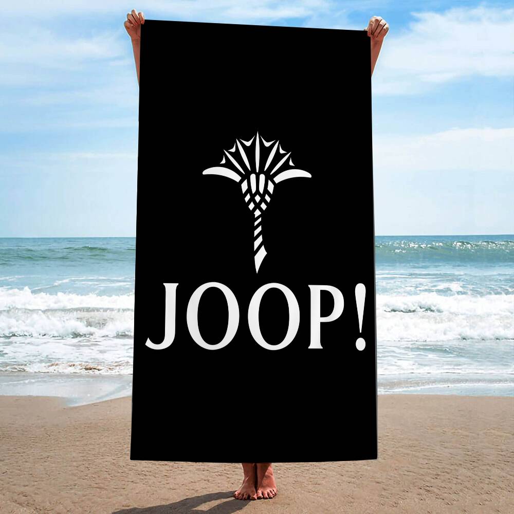Mode Logo J-Joop.png Mikrofaserdecke Schnelltrocknende Strandtücher Übergröße Druck Super Saugfähige Pooltuchdecke
