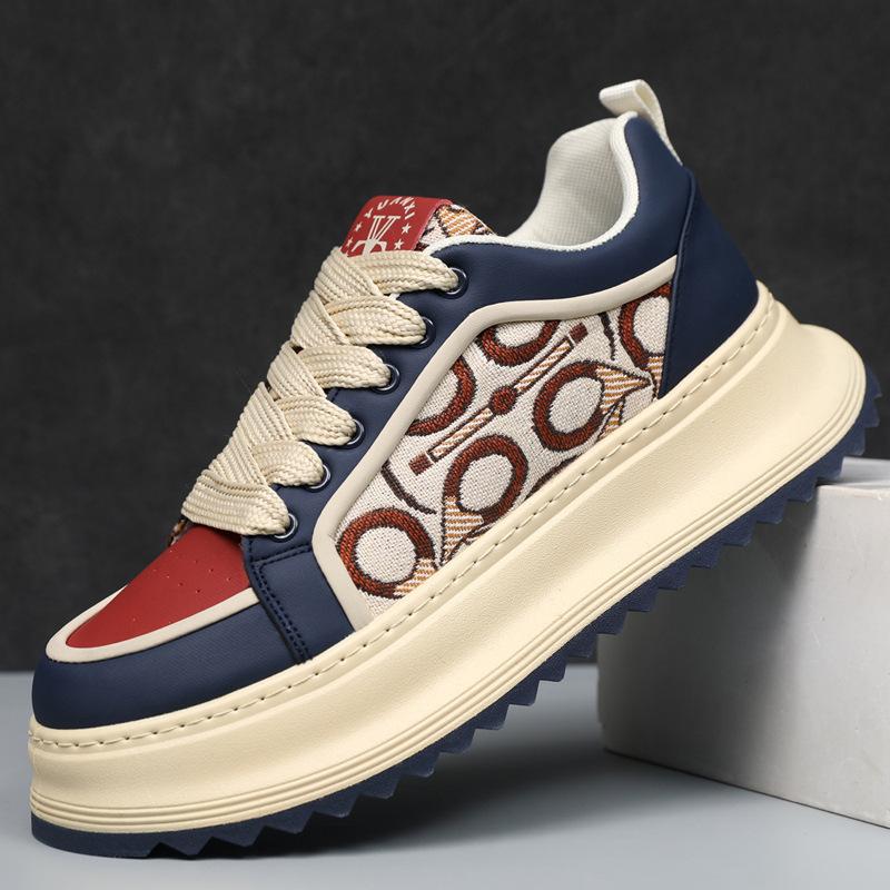 

Мужская обувь большого размера весна новая мода универсальная удобная мягкая подошва низкий верх кеды этнический стиль вышивка сочетание цветов повседневная обувь 45