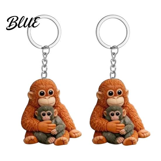 Multifunktionaler Schlüsselanhänger 1/2 Stück Anhänger 3D Affe umarmt Schlüsselanhänger Rucksack Schreibtischdekoration Tragbare Tasche Anhänger Zubehör