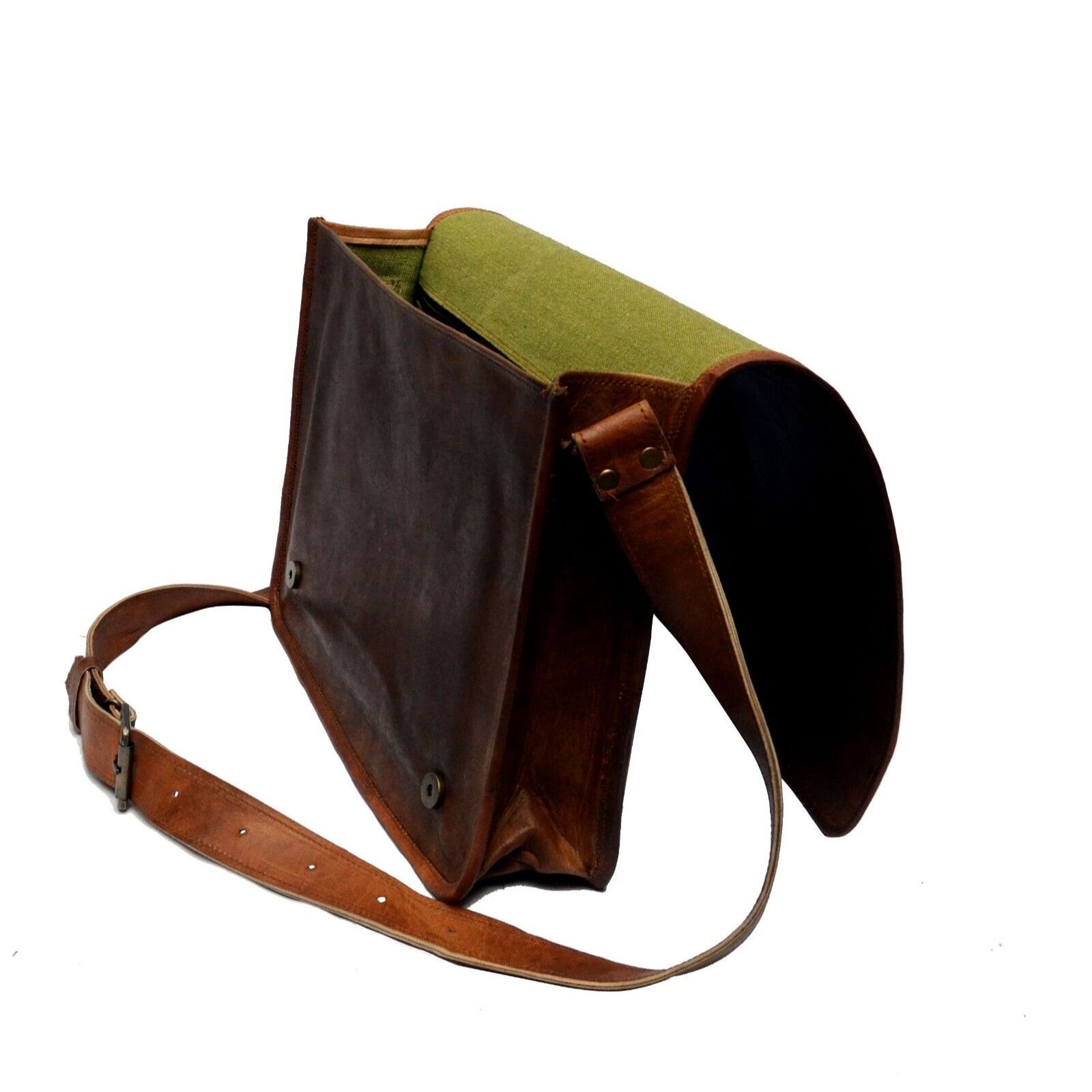 Мужской мягкий кожаный портфель-мессенджер для ноутбука через плечо сумка для офисного — фото 4