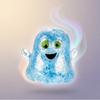 Stress Relief Ghost Shape Slow Rise Squishy Fidget Toy with Glitter Pumpkin Halloween Decor for Kids Adults Anxiety Relief/transparent