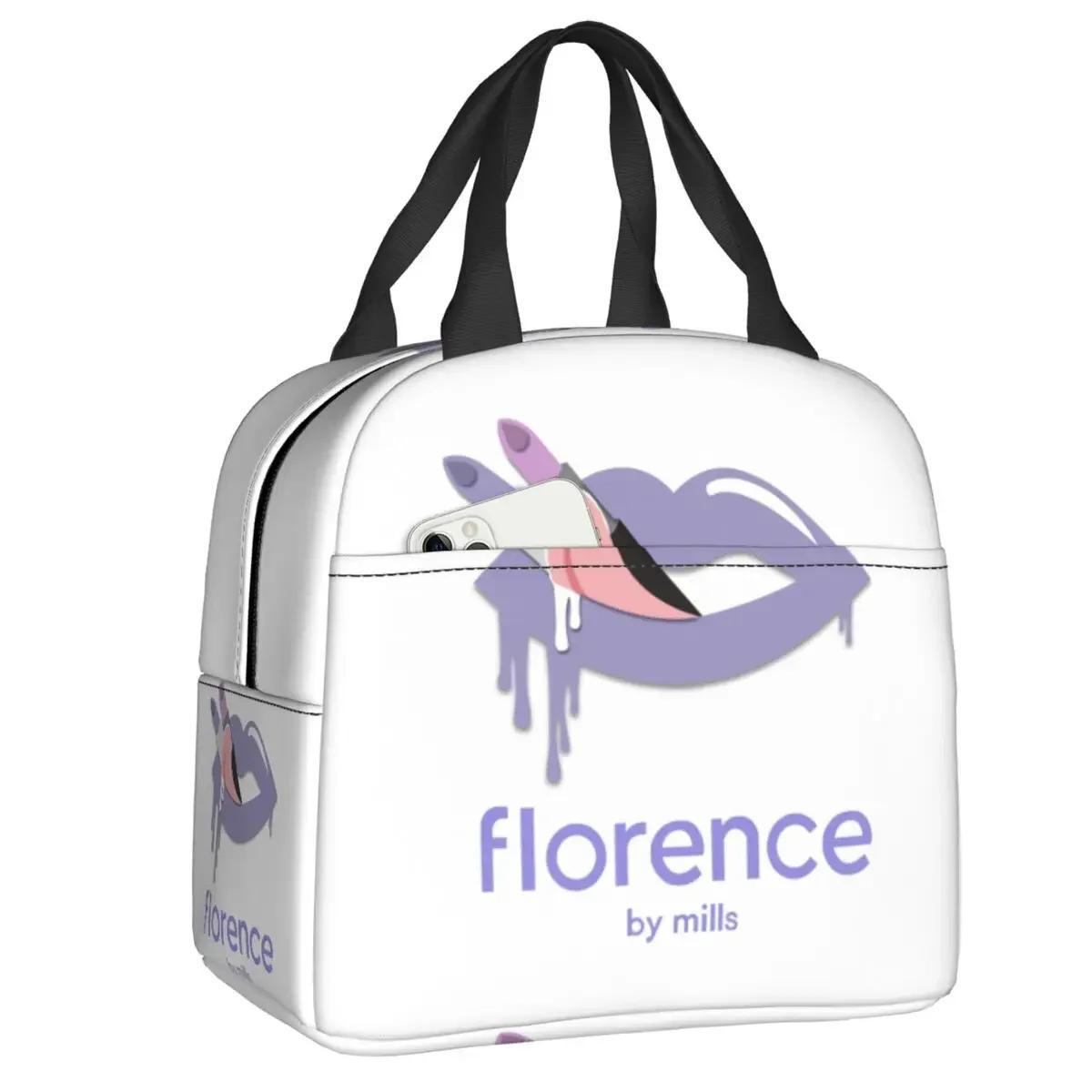 

Изолированная сумка для обеда Florence By Mills для пикника на открытом воздухе, герметичная термосумка-холодильник для бенто, женская и детская школьная сумка для еды 22x20x13CM лавандовый