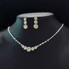 Water Drop Wedding Necklace Set With Geometric Pendant For Bridal Jewelry Collection