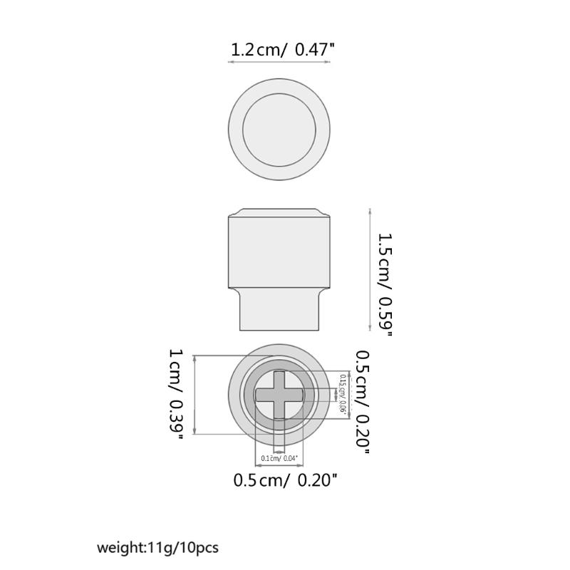 10Pcs Guitar Gold Plastic Barrel Switch Tip Electric Guitar Bass Knobs Potentiometer Cap Instrument Accessories