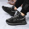 FashionMen's Shoes Lace Up Fashion Winter Anti Slip Snow Boots Outdoor Plush Hiking Shoes High Quality Boots Fur Casual Shoes For Men